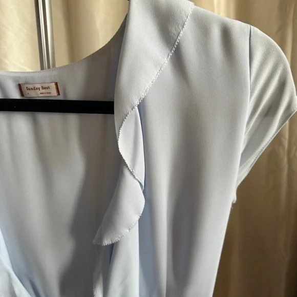 Aritzia blue Wrap Mini Dress - Picture 7 of 10